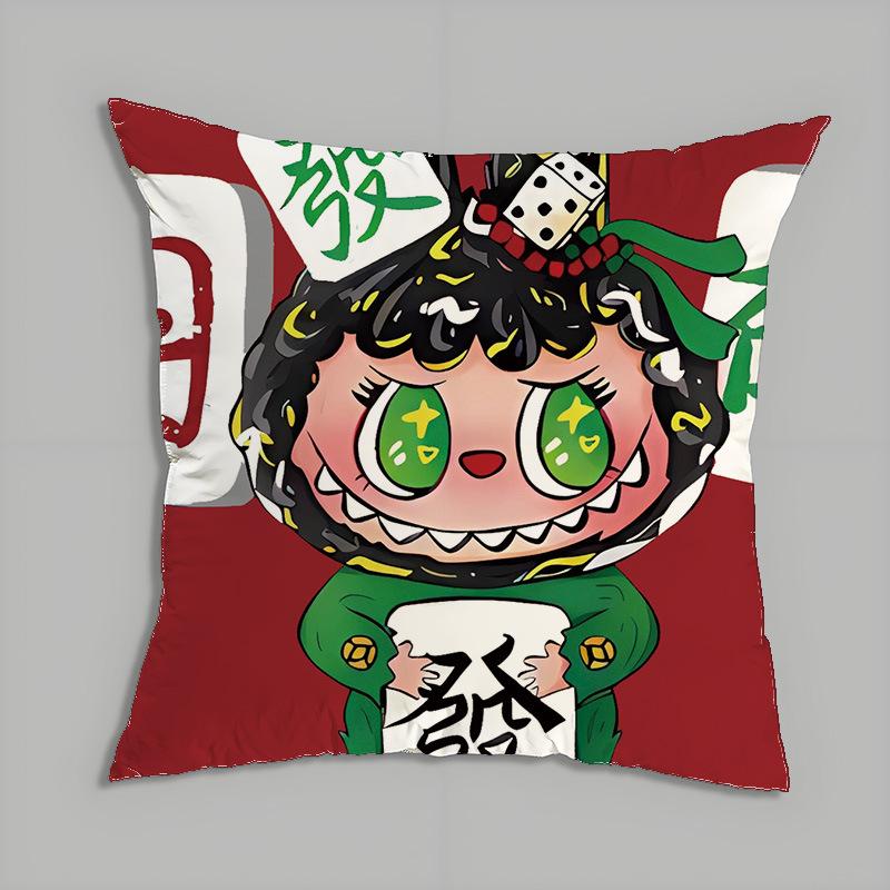 Peripheral Series Pillow Labubu Cartoon Doll Doll Pillow Cushion Cushion Gift Back Cushion