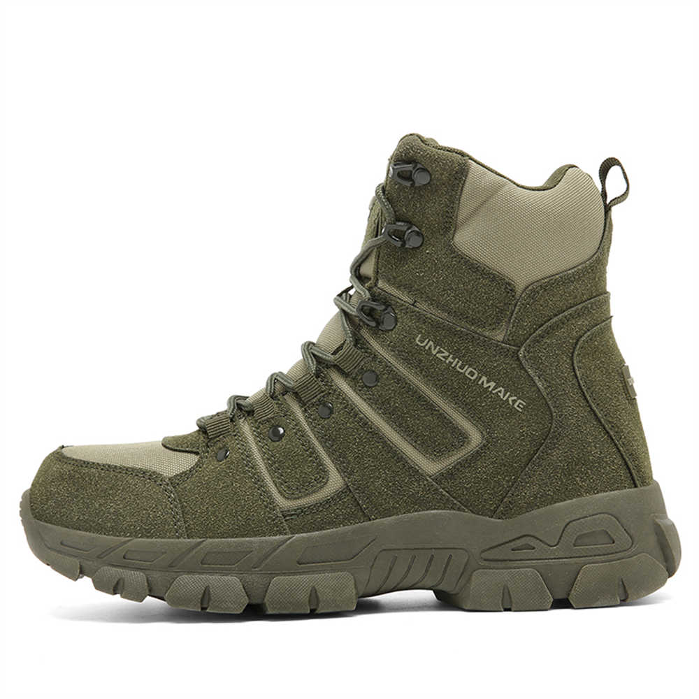 Fashion Slip Resistant Calf Leather Hiking Man Walking Shoes Desert Boots Men Outdoor Trekking Shoes Sneakers Sports Festival