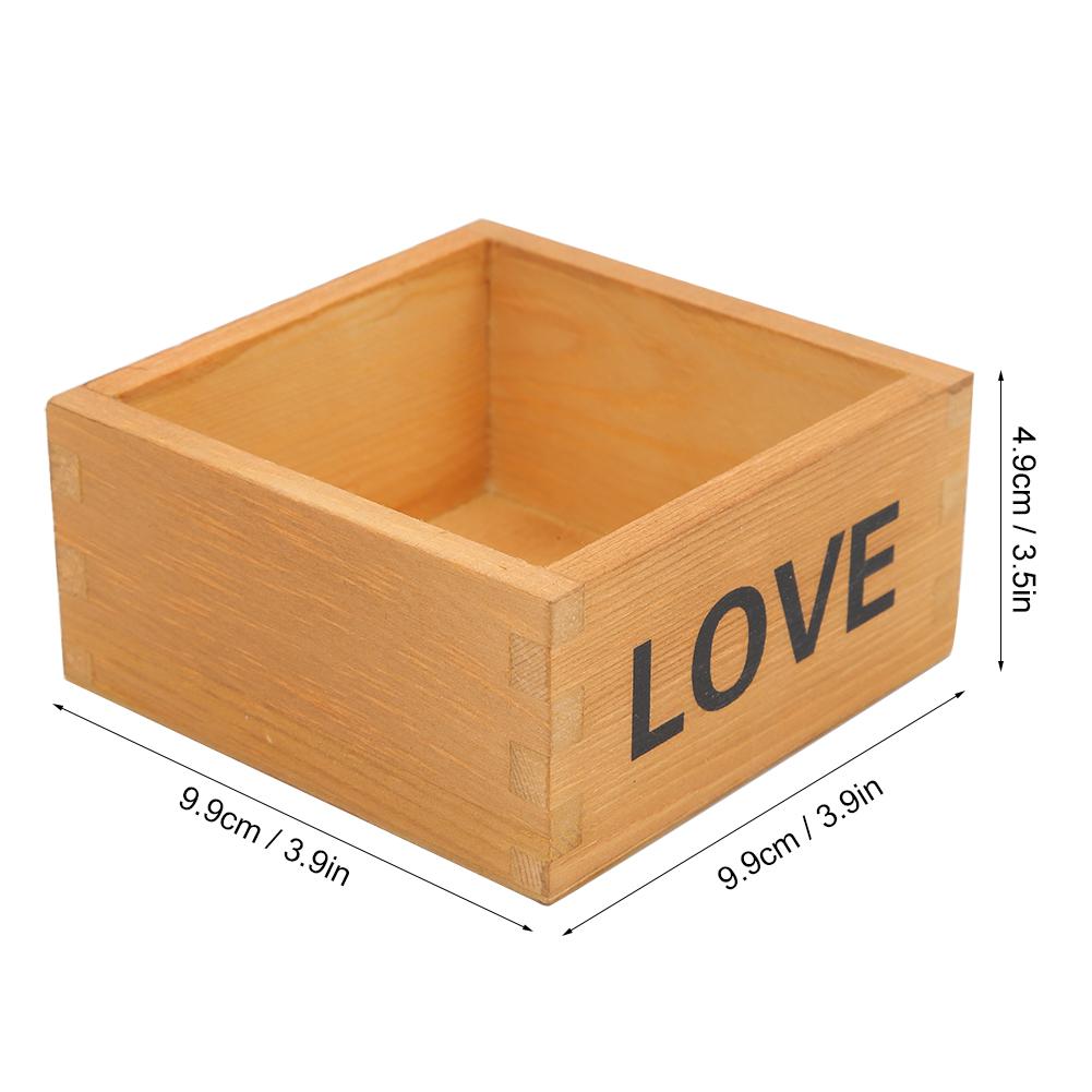 2pcs Multifunctional Wooden Succulent Flower Plant Pot Storage Box Organizer