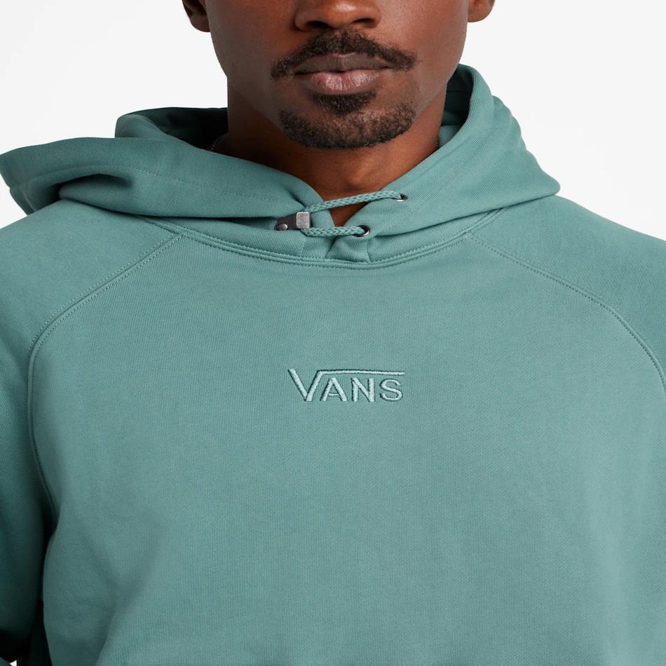Vans Embroidered Solid Color Hooded Long Sleeve Sweatshirt Unisex sweatshirt Green VN000GZ19Q6