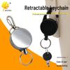 Hoge Terugslag Anti-Diefstal Rekbaar Metalen Sleutelhanger met Gemakkelijk Uit te Trekken Plastic Gesp en 1mm Roestvrij Staal Draad.