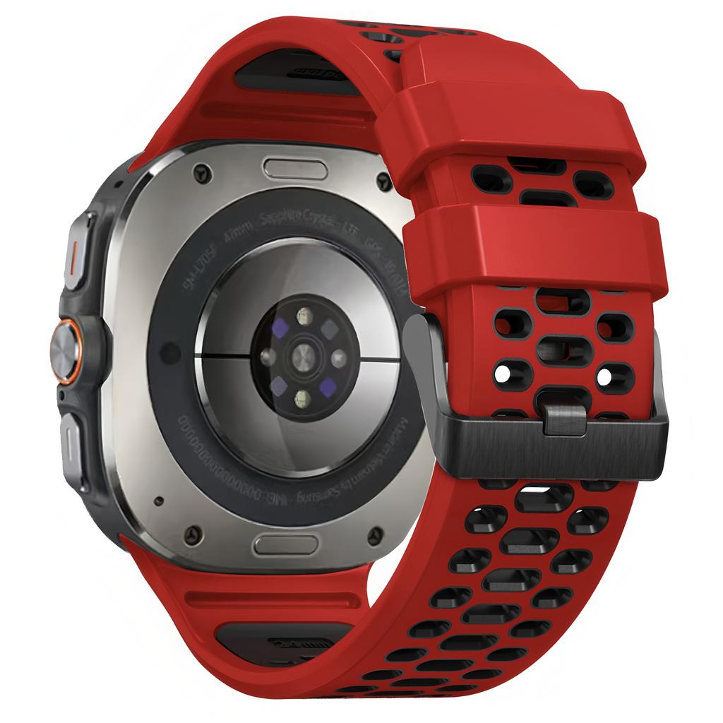 Sportovní dvoutónový prodyšný silikonový řemínek pro Samsung Galaxy Watch Ultra 47mm Pásek pro Samsung Watch Ultra Náramek Řemínek na zápěstí
