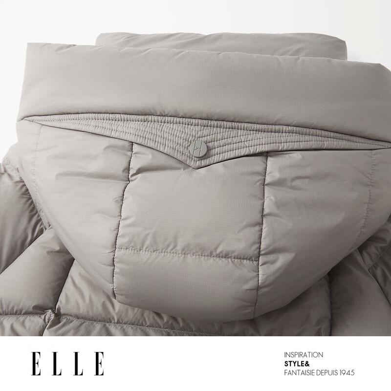 ELLE Women's Mid-length Hooded Duck Down Jacket