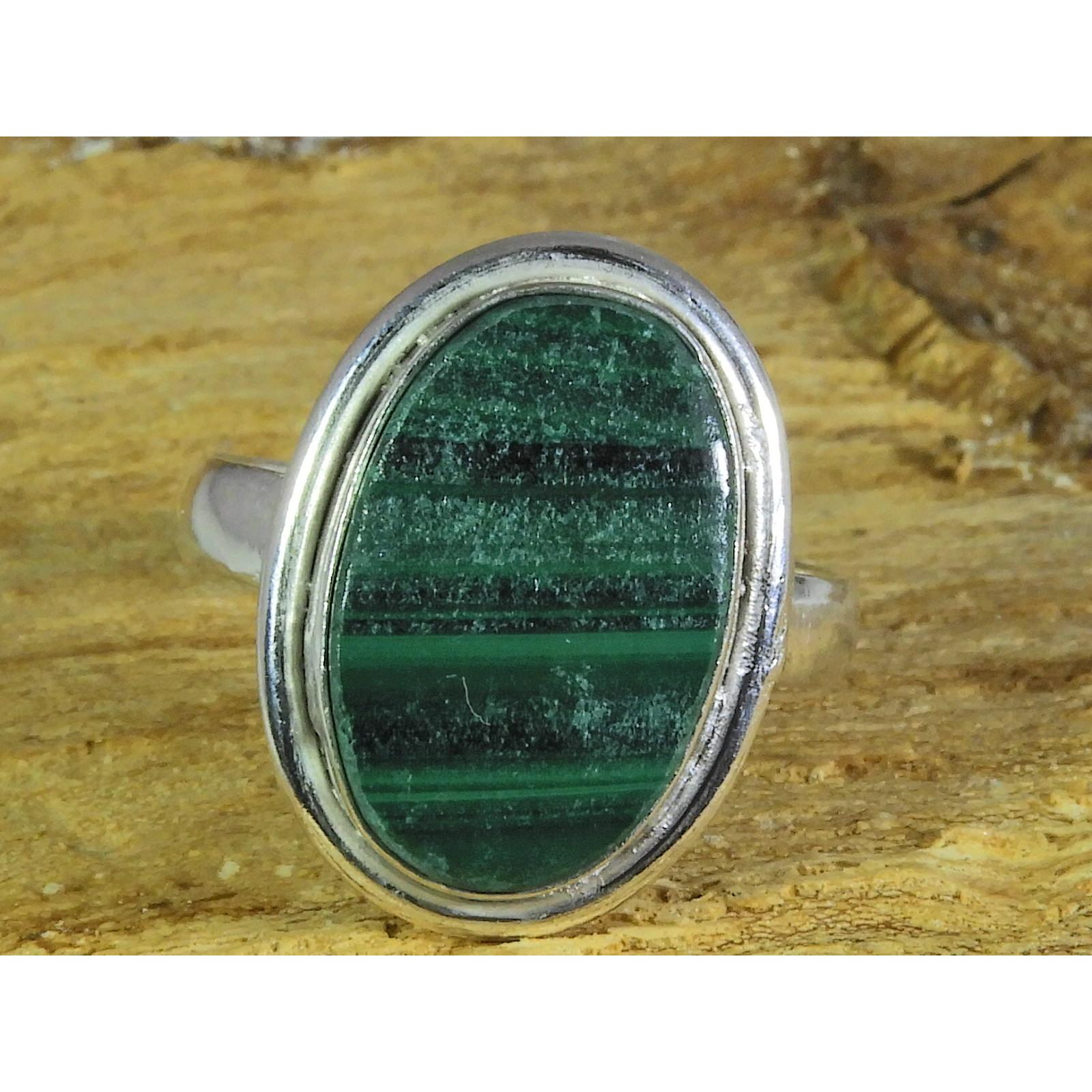 

Natural Green Malachite 925 Solid Sterling Silver Ring Size US-7.5 PG-32