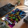 Personalized Crystal Velvet Carpet Custom Name Text,Teenage Mutant Ninja Turtles Anti Slip Area Rug For Home Decoration