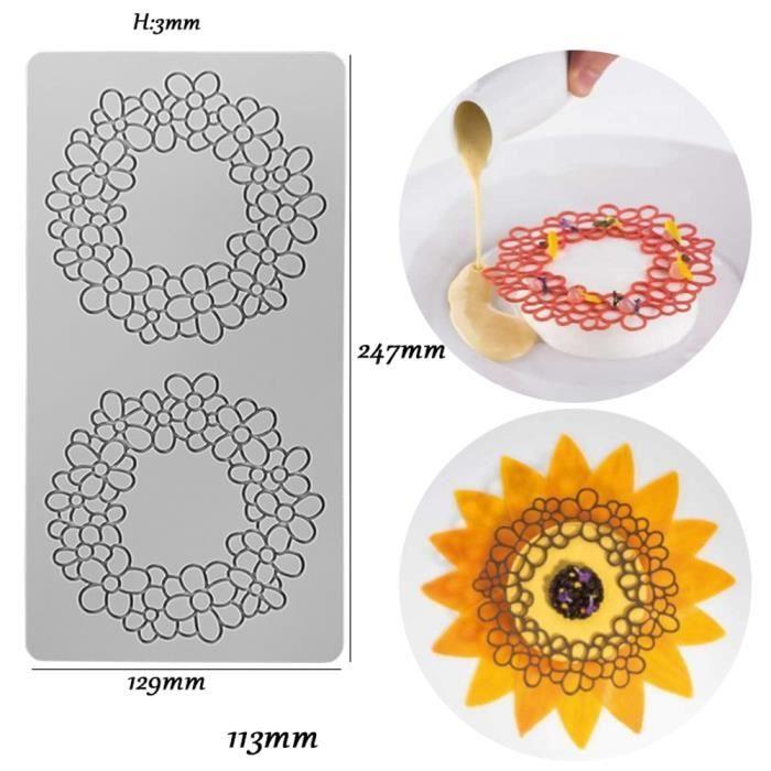 Moule de décoration - molecule - silicone - antiadhésif - réutilisable - compatible lave-vaisselle