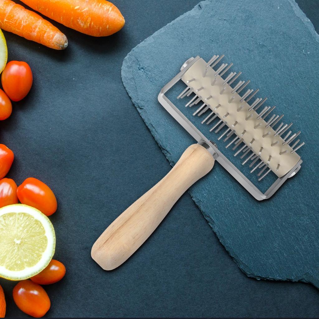 Pizzarulle i rostfritt stål, degpunkterare, köksbakverktyg, bakverkspiercerare, matlagningsprylar, hem, trädgård, kök, matsal, bar, mat