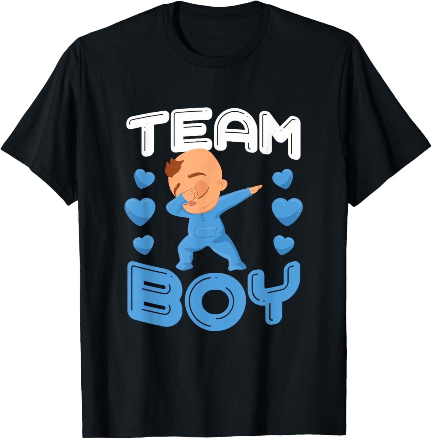 Cool Team Boy Gender Reveal Dabbing White Baby It s A Boy T-Shirt Mens Womens Tees Top 3XL