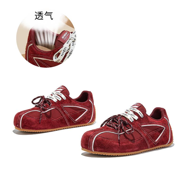 Kapibara toe cap leather German training shoes women's 2025 autumn new Forrest Gump shoes casual versatile sports shoes women's