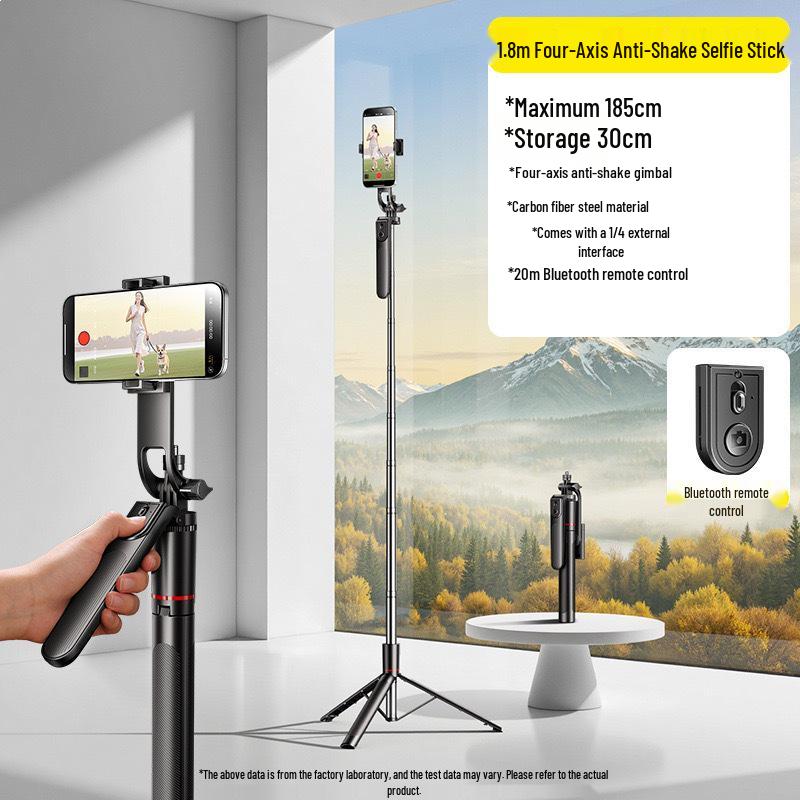 Bluetooth Selfie Stick & Tripod with Fill Light for Live Streaming and Photography