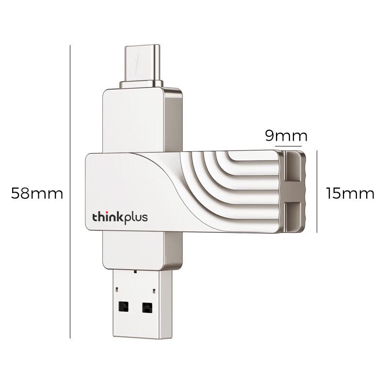 ThinkPlus Lenovo 64GB USB 3.2 & Type-C Dual Interface Flash Drive