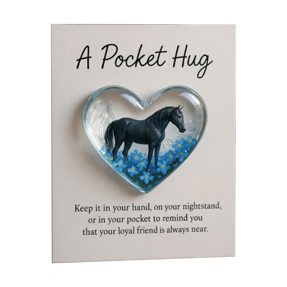 

Christmas Pendant Decoration Christmas Pendant Christmas Hanging Ornament Heart Shape Horse Pattern Acrylic Diy Gift for Home