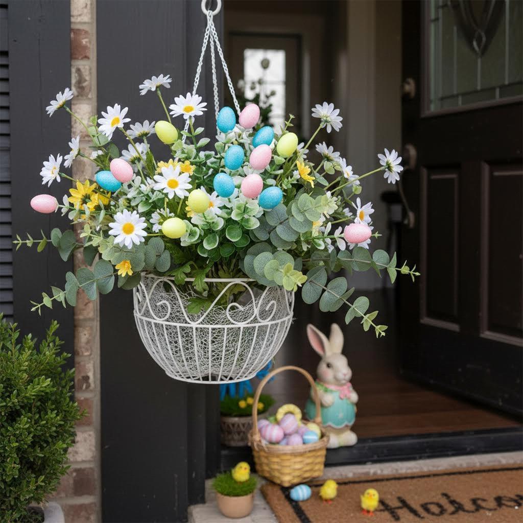 Artificial Easter Vine Easter Egg And Berry Stem Easter Egg Branch Decoration