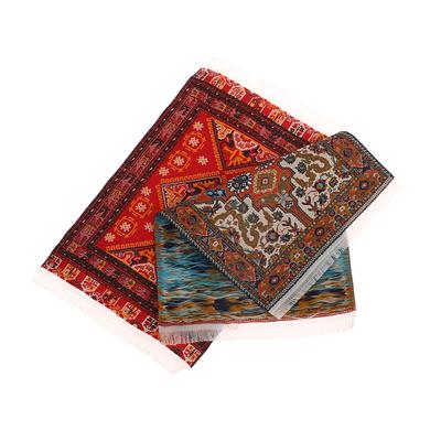 1:12 Dollhouse Miniature Handmade Woven Floor Mat Mini Floor Rug Cover Carpet Weaving Carpets Model Bedroom Home Furniture Decor