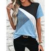 Fashion Summer Diagonal Stripe 3D Printed T-shirt Women Street Casual Harajuku T-shirt Women