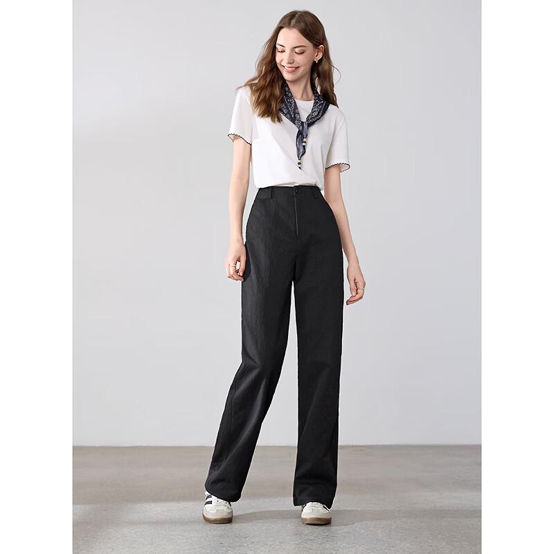 BETU Women's 2026 Spring High-Waist Straight-Leg Suit Pants