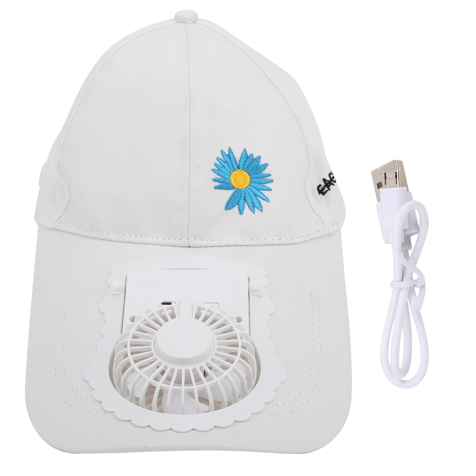 Portable USB Re able Fan Hat   Adult Unisex Sun UV   Fan