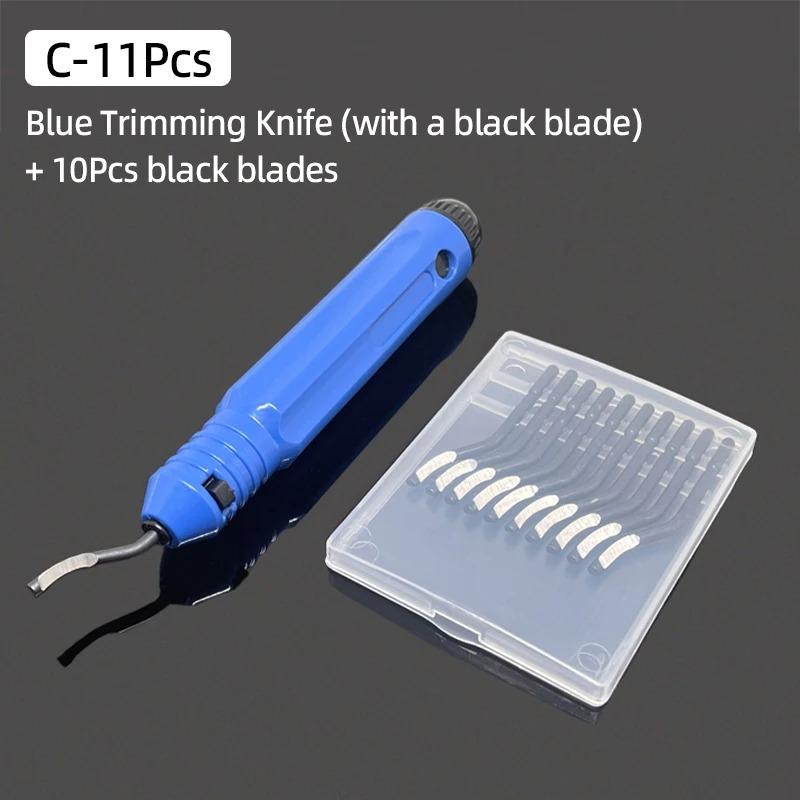 Burr Cutter Trimming Knife Scraper Rotary Deburr Blades Burr Remover Edge Trimmer Deburring Hand Tool For Wood Plastic Aluminum