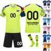 Men's Breathable Soccer Jersey Set with Shorts and Socks Quick-Dry Athletic Team Uniform Kit for Training and Matches