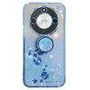 For Honor X60 5G Case Ring Kickstand TPU Flowers Phone Cover Gradient Glitter