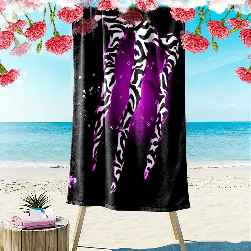 1pc Demon Beach Towel, A Vibrant Beach Towel Suitable for Outdoor Activities, Camping, Hiking