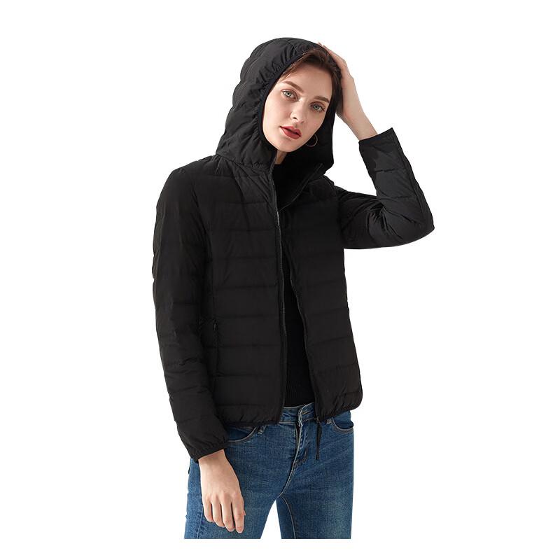 Tri-polar Women s Lightweight Hooded Down Jacket L