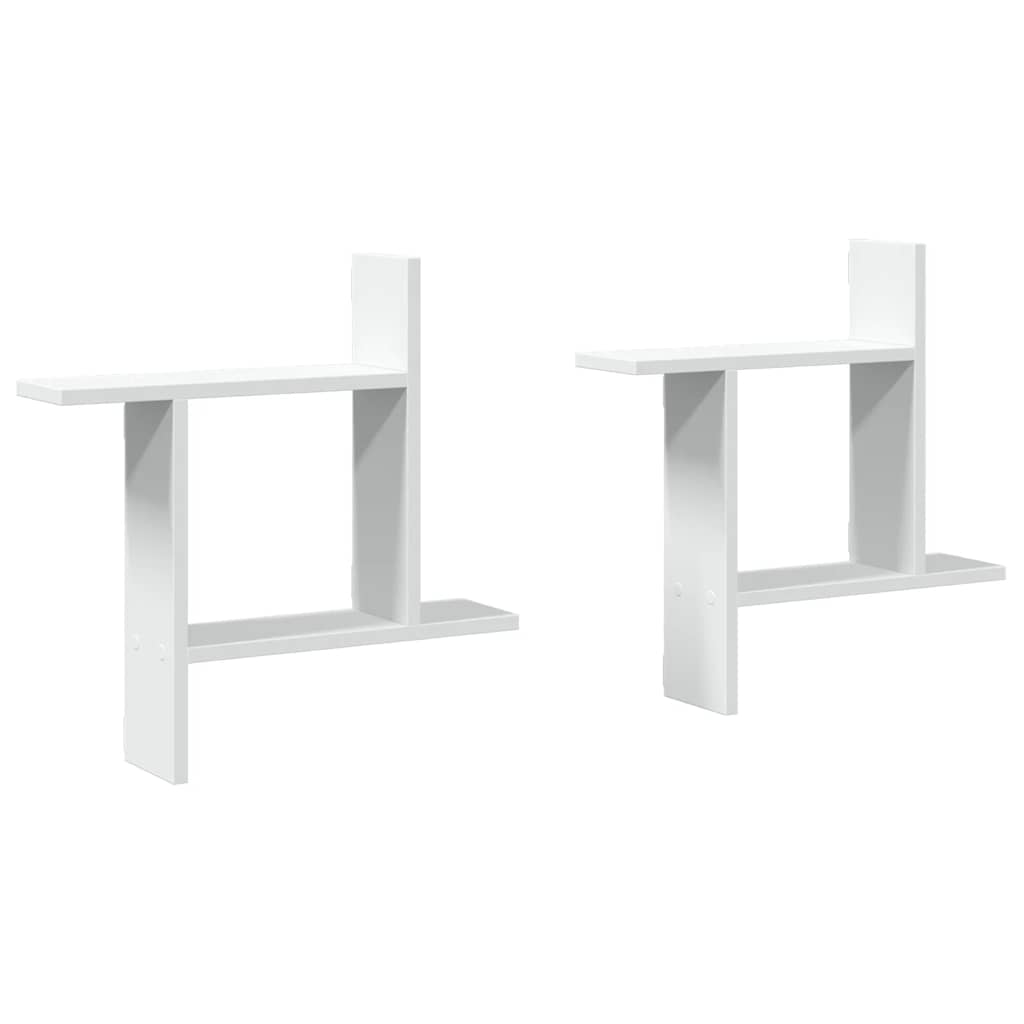 Vidaxl Wall Shelves, 2 Pcs, White, 50X12X50 Cm