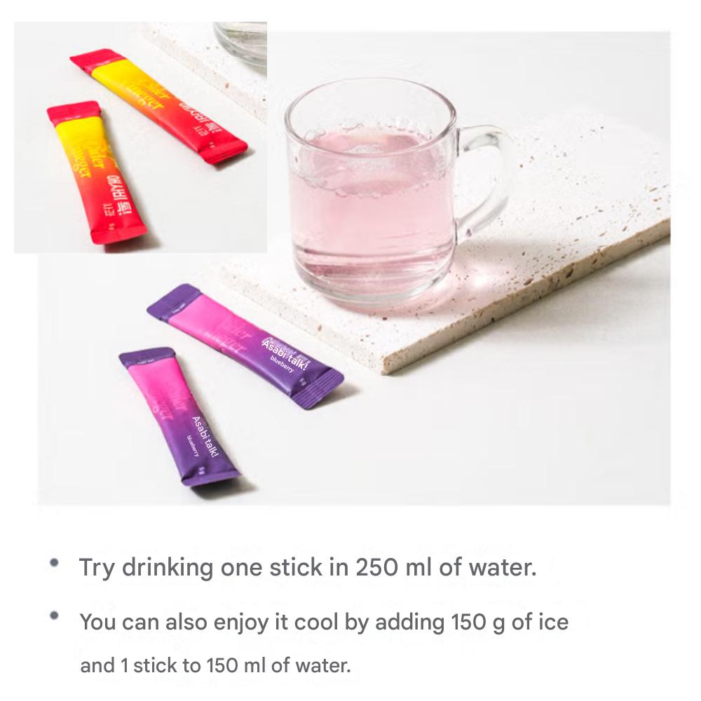 Asabi(ACV, Apple Cider Vinegar) Tok Blueberry + Apple 5 G X 20 Sticks