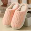 Winter wear non-slip fluffy slippers cotton mop thickened warm indoor cotton slippers