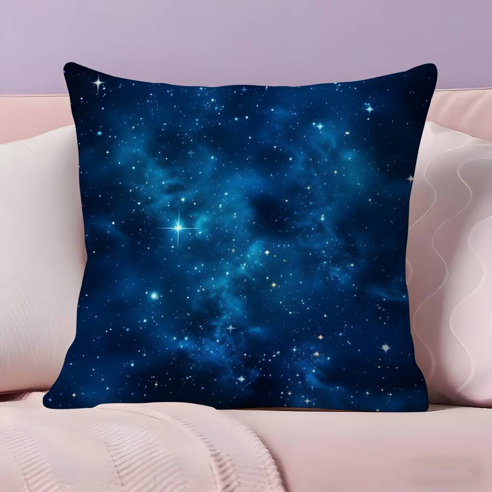Space Starry Sky Art Pillow Case  Ultra Soft Skin Friendly Fabric Cloud Like Comfort & Concealed Zipper