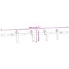 Sliding Door Hardware Kit 200 Cm Steel Black
