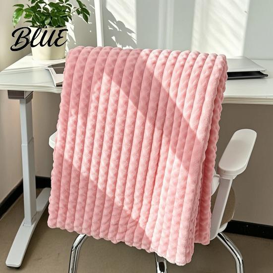 Thermal Insulation Blanket for Autumn Waffle Textured Fleece Throw Blanket Solid Color Milk Flannel Grid Cut Texture Sofa Plush Soft Warm Cozy Couch