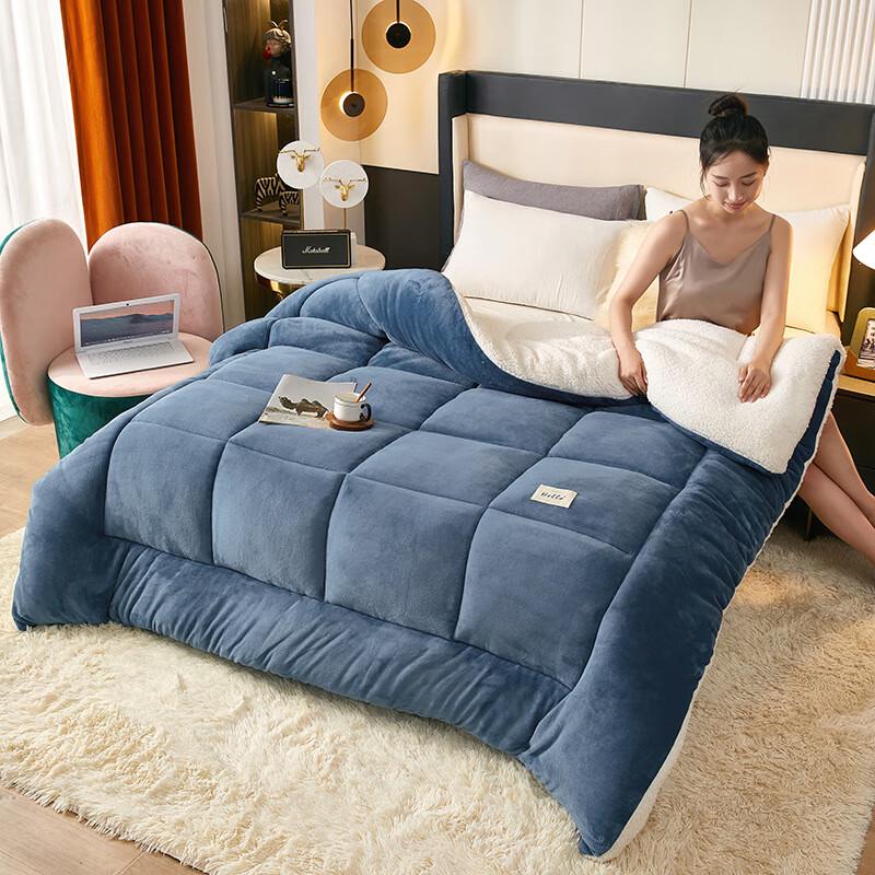 

Double-Sided Lamb & Milk Velvet Quilt