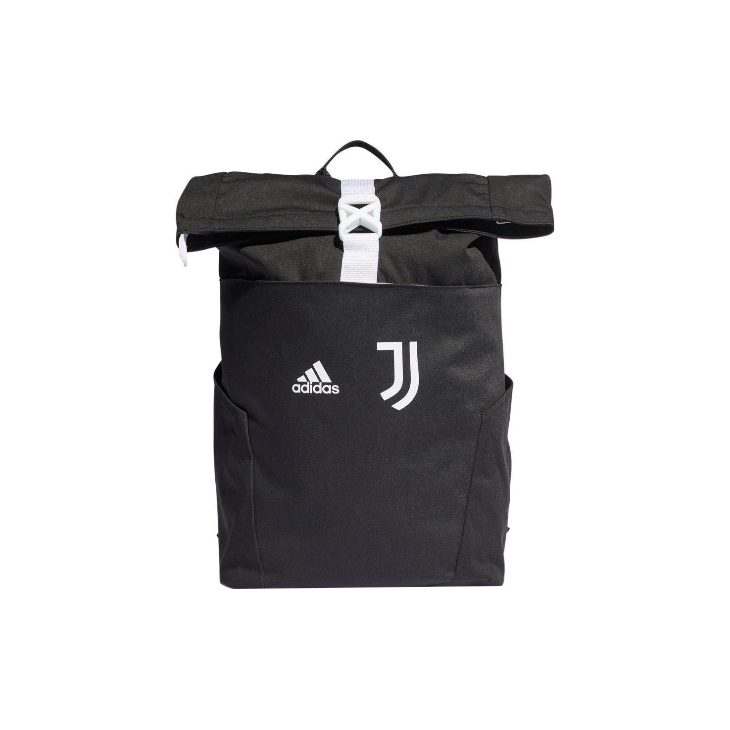 Adidas Sports Casual Logo Front Zipper Bag Recycled Polyester Backpack Unisex Backpack Black H59689 Black