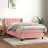 Exclusive House - Slatted Bed Base with Pink Mattress 90x190 Cm Velvet