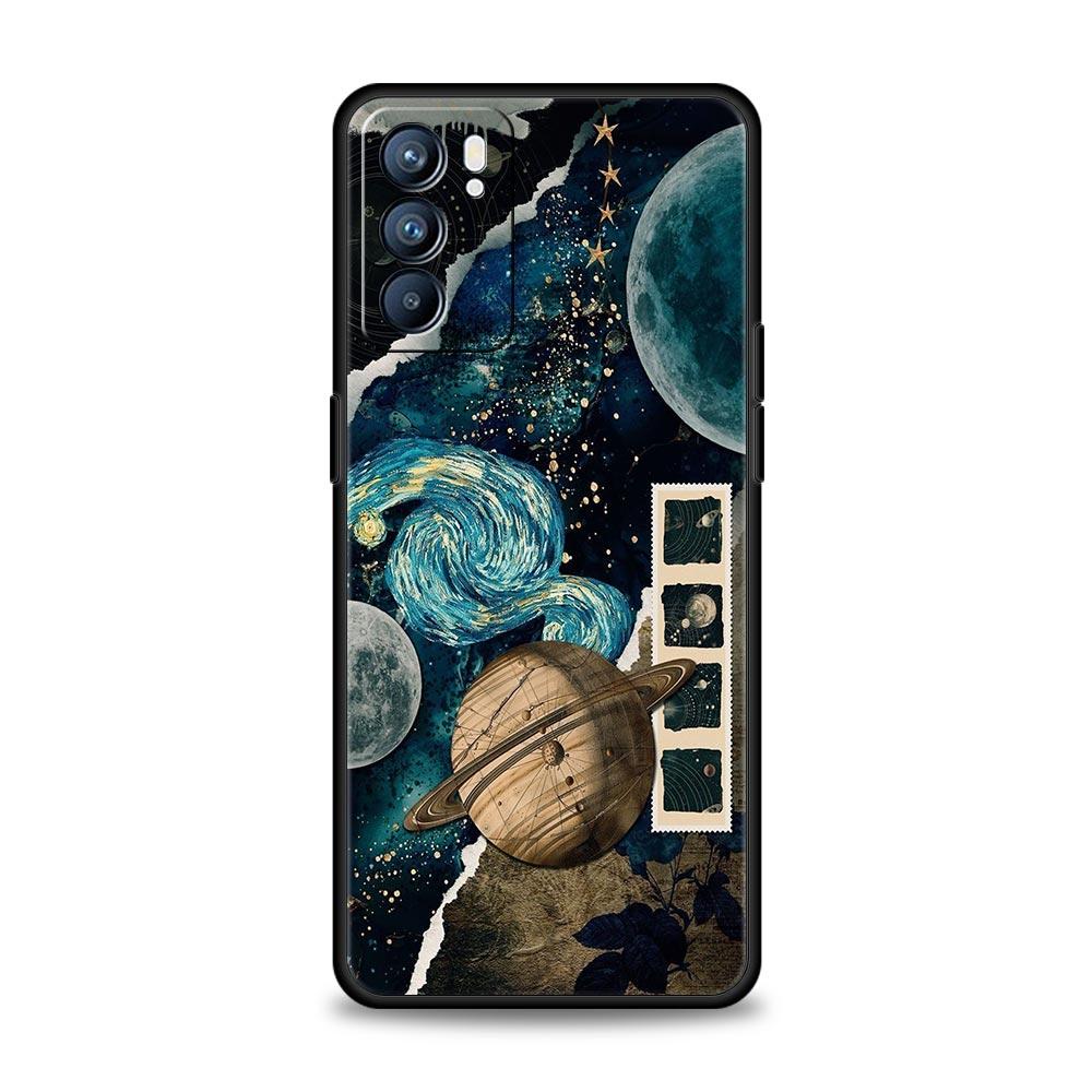 Case For Oppo Reno13 Reno12 Reno11 F Reno10 Pro A54 A53 A95 A76 A57 A98 A80 A79 5G A78 4G Cover Starlit Sky Planet Space Art