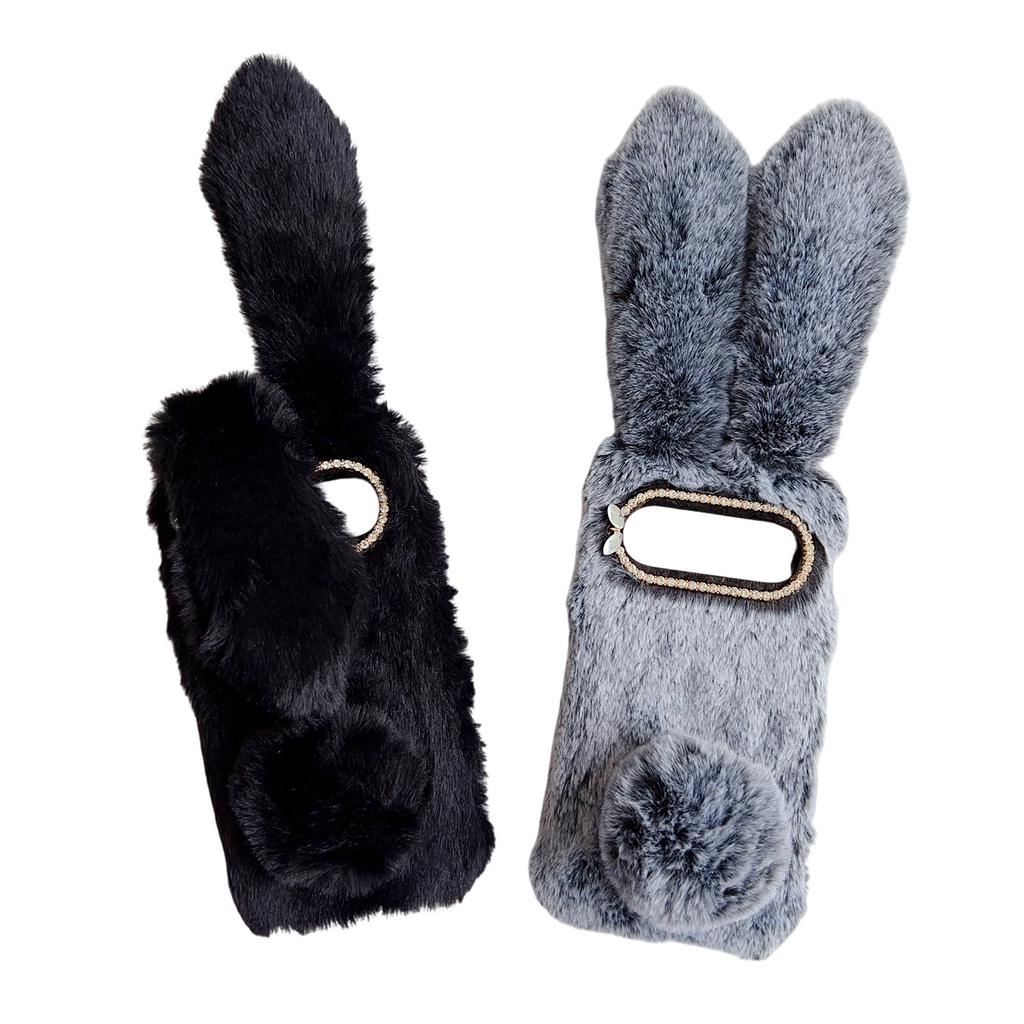 Für Google Pixel 10 Pro XL Hülle Plüsch Niedliches Häschen Winter Flauschig TPU Handyhülle