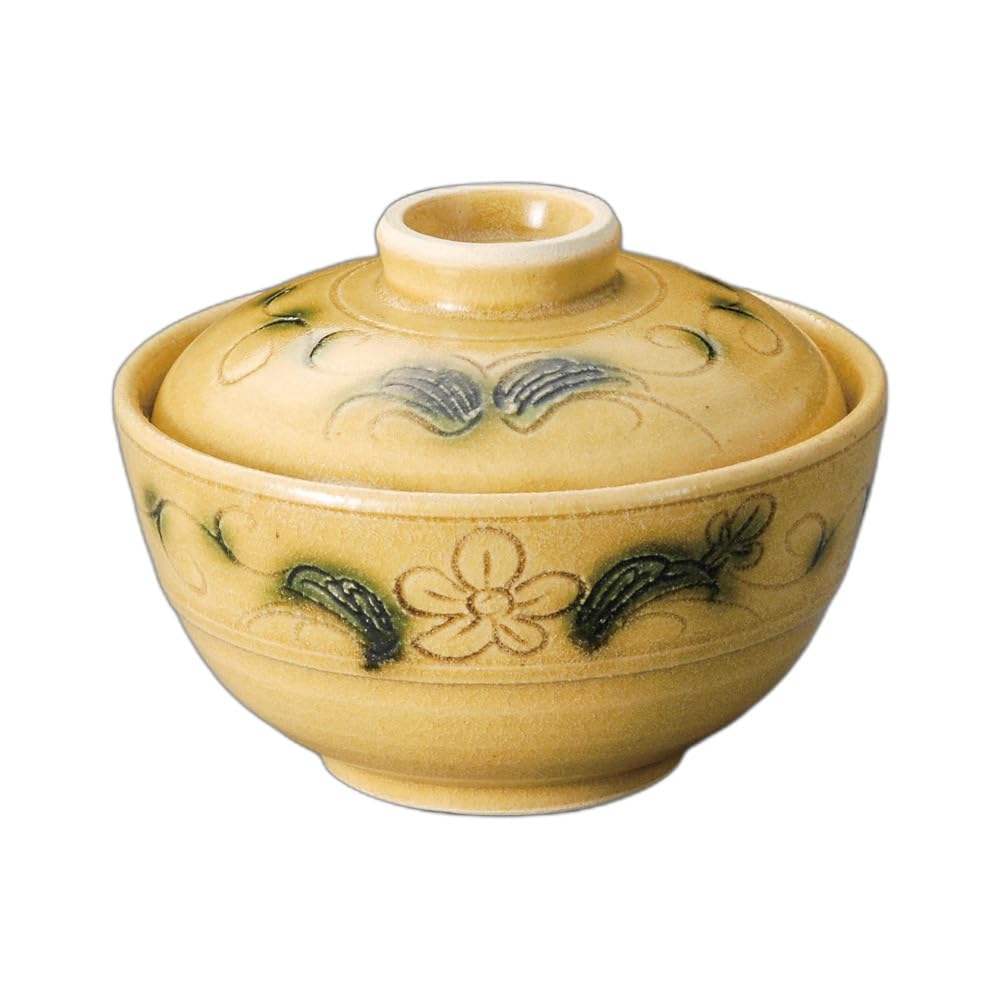 

Kiseto flower arabesque round lid lid [12.5×9.2cm]