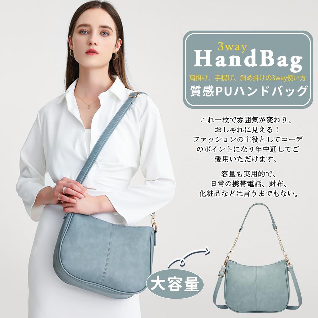 Shoulder PU Large Commuter Shoulder Perfect for and Blue NICOLE&DORIS Women's Bag, Stylish, Crossbody, Leather, Elegant, Capacity, Waterproof,