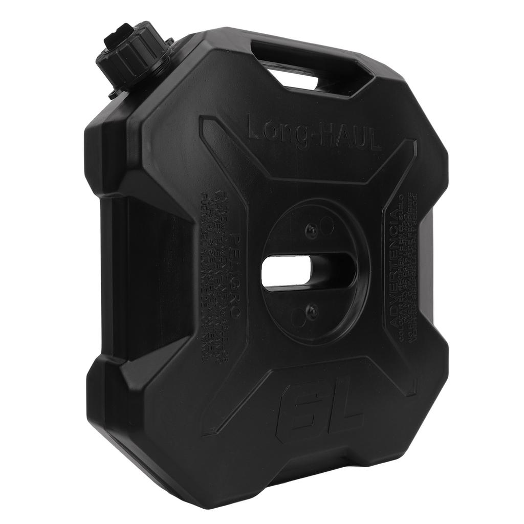 Heizölbehälter 6L 1,6 Gallonen Schwarz Große Kapazität Benzinbehälter für Auto Motorrad UTV ATV Geländewagen Ohne Halterung