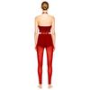 Women Gymnastics Unitard Halter Backless Sequin Bodice Hollow Out Waist Sheer Mesh Leggings Built-in Briefs Rompers Jumpsuit for Competition Stage