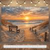 1Pcs Seaside Sunset Scenery Decoration Background Winter Backdrop Decorations For Photo Studio Photo Booth Christams Party