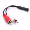 3.5Mm Rca Female Connector Jack Stereo Cable Y Plug To 2 Rca Male Adapter Cable