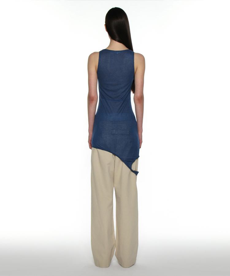 Partimento Woman Pwc Sheer Transform Sleeveless Dress_Blue