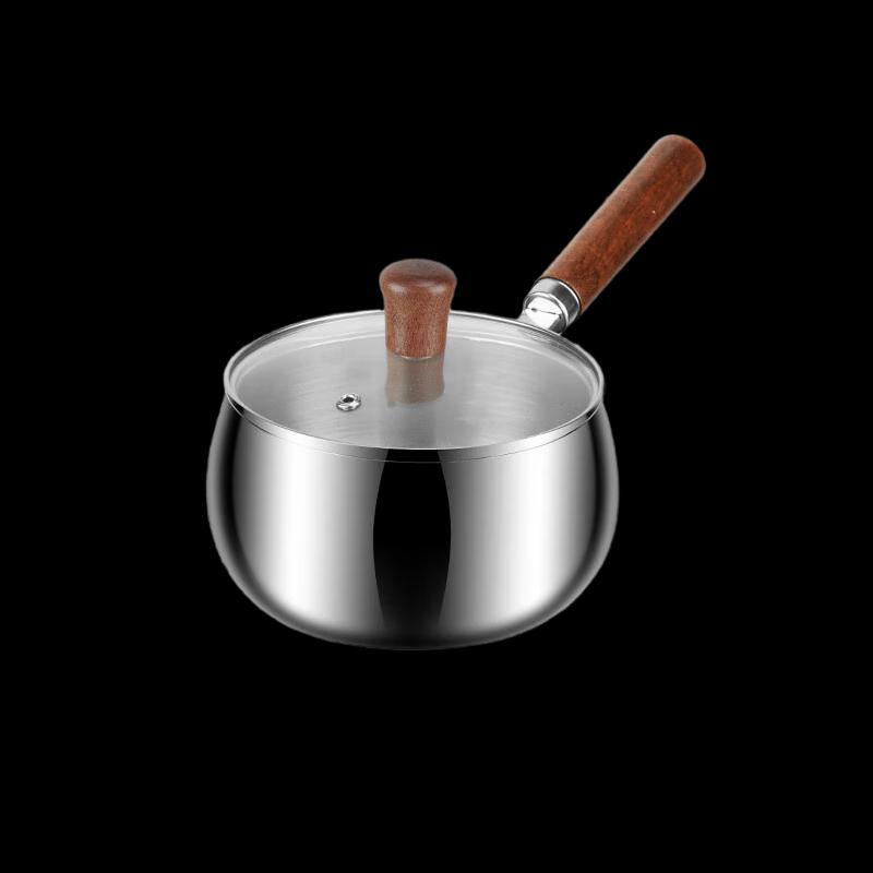Stainless Steel Mini Pot with Walnut Handle