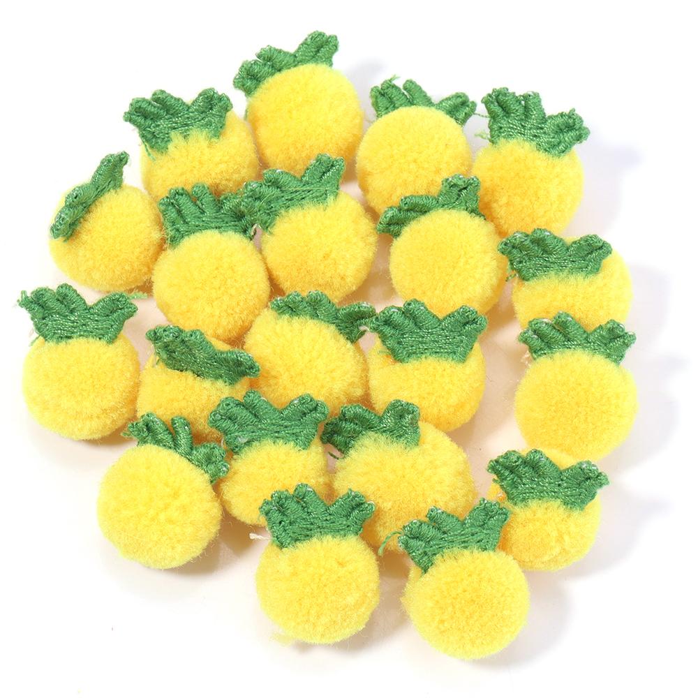 

20pcs 15mm Cartoon Fruit Pompom Plush Vegetables Fruits Ball Furball For Girls DIY Jewelry Earrings Headwear Phone Key Chain