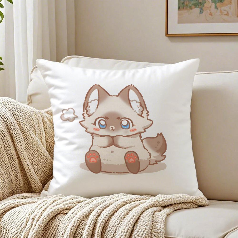 

Cute Cure Animal Angry Cushion Cover Pillowcase Antidustmite living Room Sofa Decor Cushion Room 30X30cm