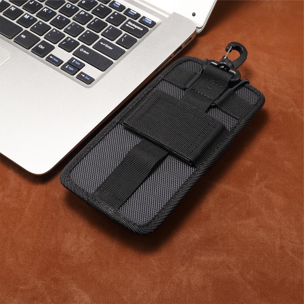 YODIMDA Smartphone Pouch with Waist Holder Belt for Smartphone Compatible with Google Pixel 9 Xperia and AQUOS R9 Carabiner, Work, Pro, 5V,