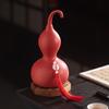 Yellow Clay Gourd Ceramic Ornament for Feng Shui: Fill Missing Corners In Southwest and Northeast, Enhance Gen Kun Palace, Balance Earth Elements.