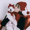 Pet Warm Pom-Pom Knitted Hat for Autumn/Winter Cute Decoration for Cats Dogs Rabbits & Teddy Bears